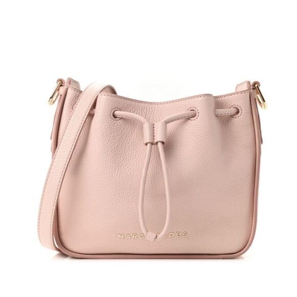 Marc Jacobs Peach Orange Pink Small Leather Mini Bucket/Shoulder Bag - Picture 4 of 16